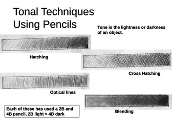 Learning Mat for the Art room - Tonal Techniques Using Pencil