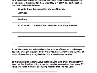 Edexcel Large Data Set Activities | Teaching Resources