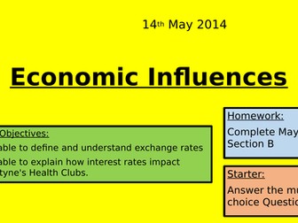 Economics Influences: A Level Business