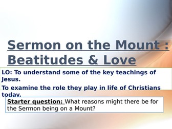 Jesus teachings: Beatitudes