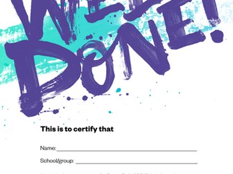 Sport Relief 2018: Well Done certificate