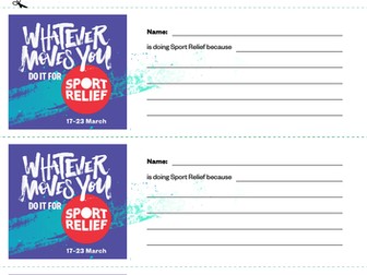 Sport Relief 2018: Pledge Card