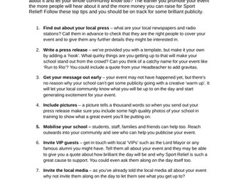 Sport Relief 2018: Top Tips