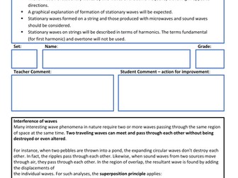 3.1.3 Principle of superposition of waves and formation of stationary waves