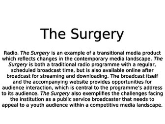 CSP Radio The Surgery AQA A Level