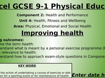 Edexcel 9-1 GCSE Physical Education - Component 2 - Topic 1