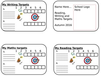 Target Sheet - Recording Evidence - Stickers / Reading Writing and Maths