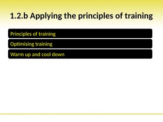 OCR GCSE PE: PowerPoint 1.2.b Principles of training