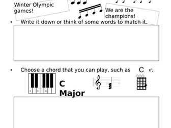 Lesson on composing a Fanfare for Winter Olympic Games Opening Ceremony