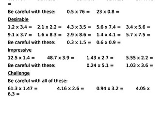 Multiplying Decimals