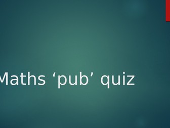 Maths Pub Quiz