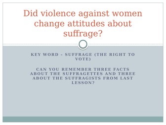 KS3 lesson on women's rights - Black Friday and Cat and Mouse Act