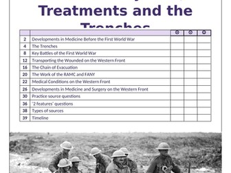 Edexcel GCSE 9-1 History: Medicine on the Western Front revision workbook