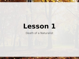 WJEC/ Eduqas poetry anthology - nature cluster