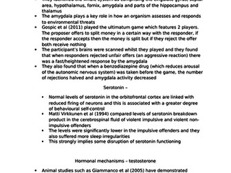 AQA  PSYCHOLOGY aggression revision notes