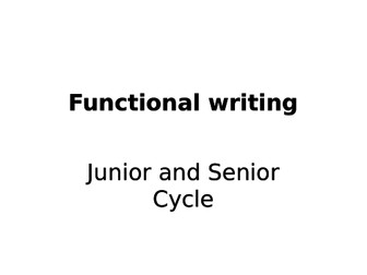 Functional Writing tasks