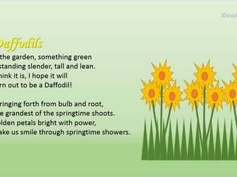 Daffodil Poem and Resources