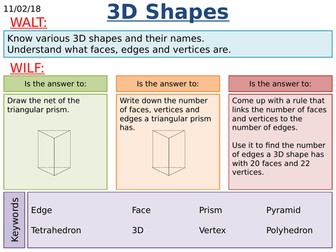 KS3/KS4 Maths: 3D Shapes