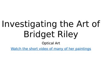 PP about Briget Riley/op art