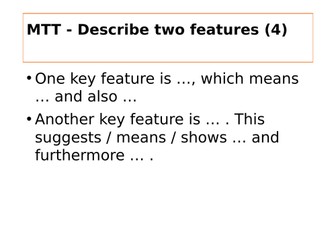 Edexcel Paper 1 sentence starters - MTT