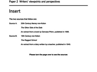 AQA Engish Paper 2 November Exam AFL Lesson - walking talking mock