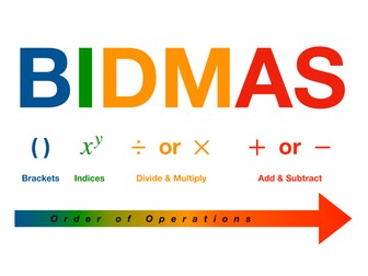 BIDMAS graphic or poster