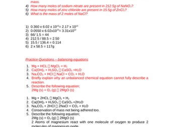AQA Unit 4 Quantitative Chemistry revision resources