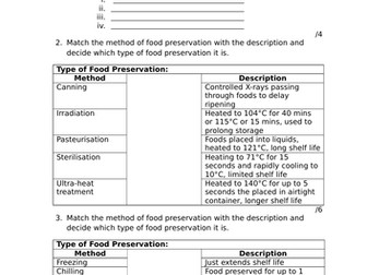 food provenance revision worksheets for the fpn aqa