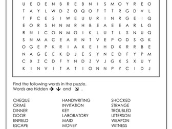 Jekyll and Hyde wordsearch