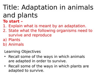 AQA Adaptations