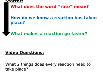 GCSE Rate of reaction - Concentration