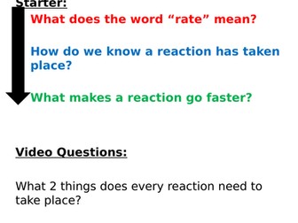 GCSE Rate of reaction - Concentration