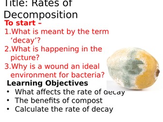 AQA Rates of Decomposition Required Practical 10