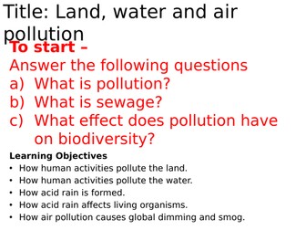 AQA Pollution