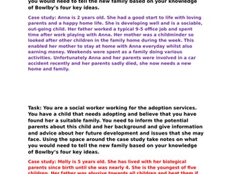 Bowlby application task and evaluation