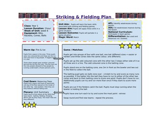 Year 1 PE - Striking Games