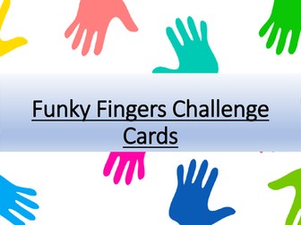 Funky Fingers Challenge Cards. EYFS. KS1. Fine motor skills. Pre writing skills.