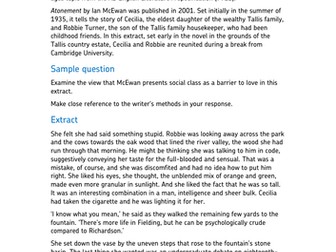 AQA Unseen A Level Prose Atonement