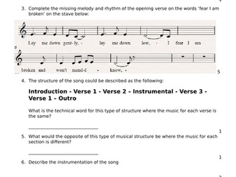 AQA GCSE Music AOS3: Contemporary Folk Music Kate Rusby question