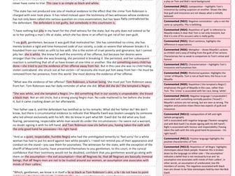 Atticus' Speech analysis and assessment task - To Kill A Mockingbird