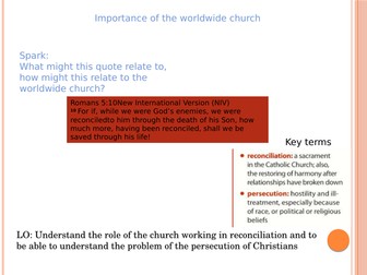 AQA A RE - The importance of worldwide church