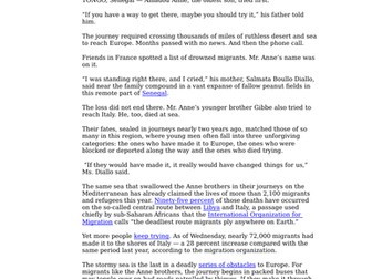 IB English B - Global issues and news report