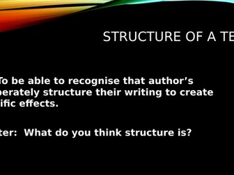 AQA Language Paper 1 Q3 Structure