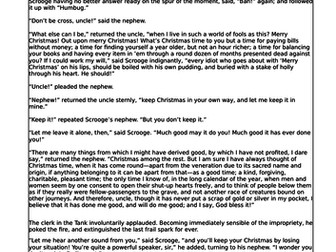 A Christmas Carol 20 Practice Extracts