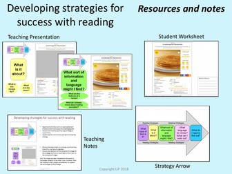 KS3/text level German Reading arrow-whole lesson introduction to reading strategies