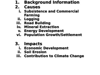 Deforestation of the Amazon Case Study Booklet