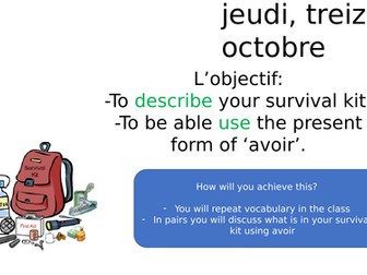 Studio 1 Module 2 - Mon Kit de Survie