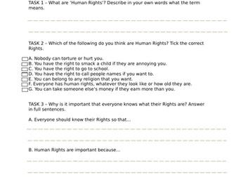Human Rights Report Sheet
