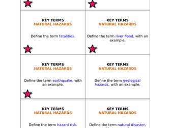 AQA GCSE Geography (2016) Natural Hazards revision flashcards