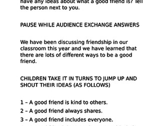 Friendship Assembly Script